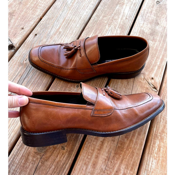 Johnston & Murphy Other - J. Murphy by Johnston & Murphy Men's Loafers Tassel Slip On Cognac Shoes Size 11